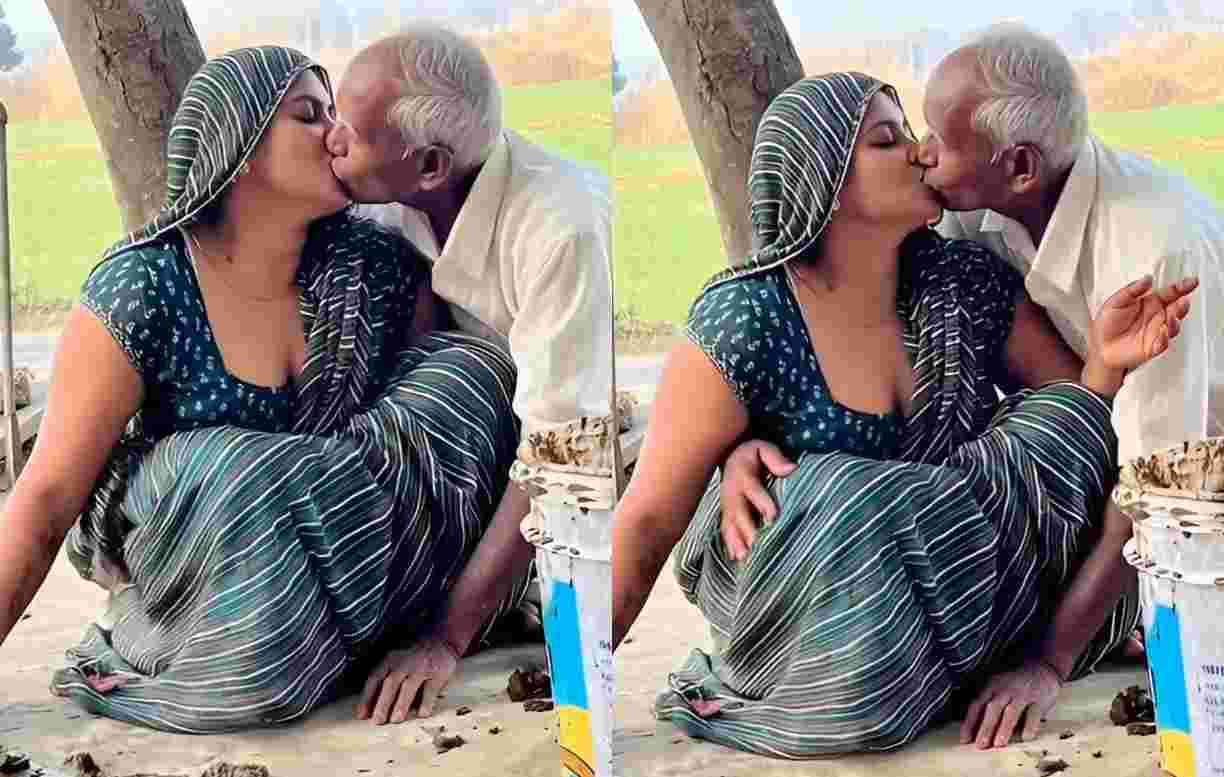 Indian Village Sex Hindi Hd Video | Desi Sasur Bahu Sexy Kissing Viral Video